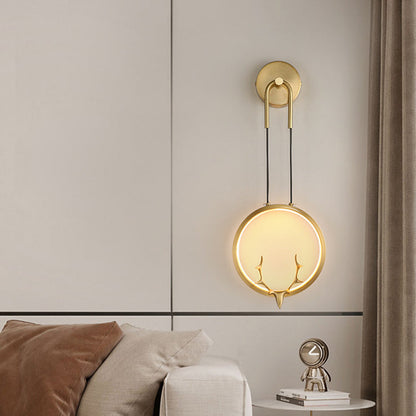 Deco Ring Wall Sconce Lamp with Brass & Silicone Frame LED