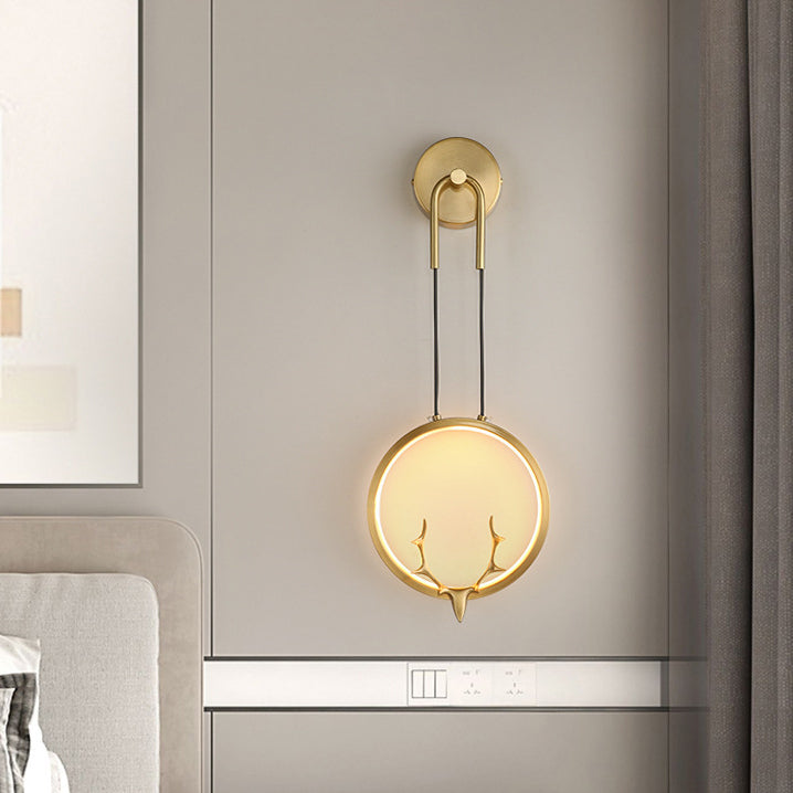 Deco Ring Wall Sconce Lamp with Brass & Silicone Frame LED