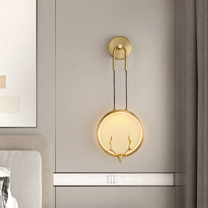 Deco Ring Wall Sconce Lamp with Brass & Silicone Frame LED