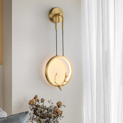 Deco Ring Wall Sconce Lamp with Brass & Silicone Frame LED
