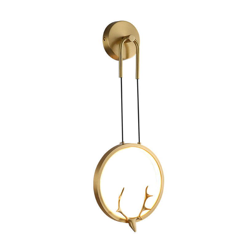 Deco Ring Wall Sconce Lamp with Brass & Silicone Frame LED