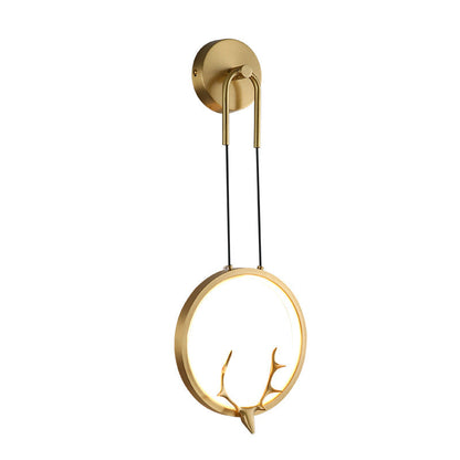 Deco Ring Wall Sconce Lamp with Brass & Silicone Frame LED