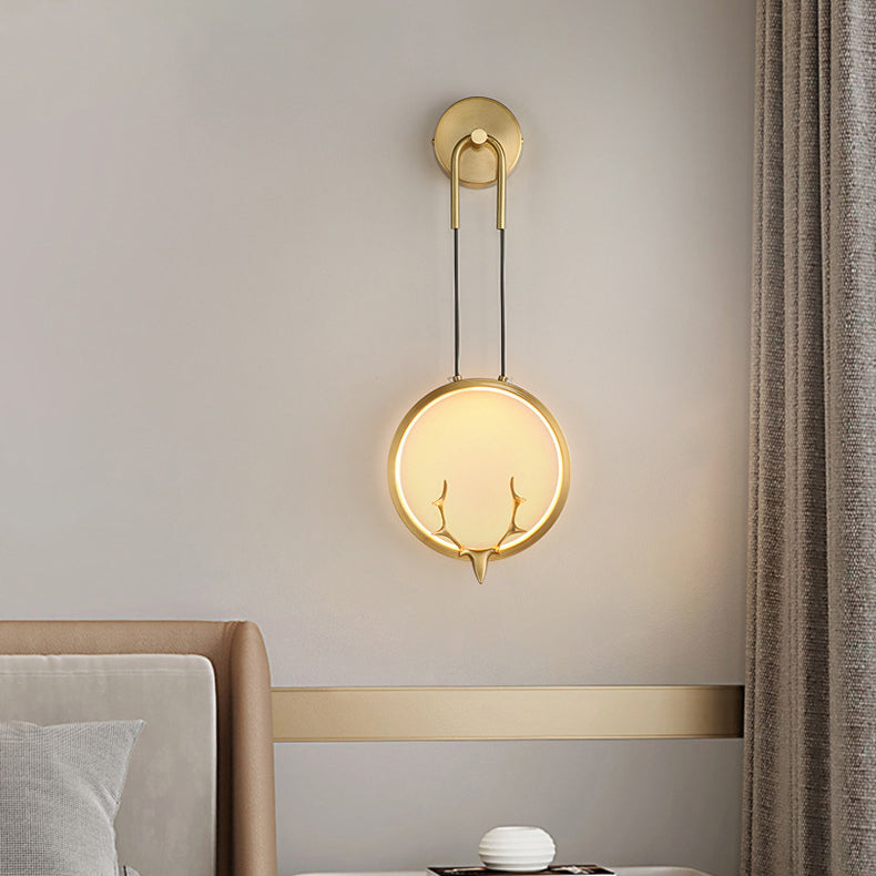 Deco Ring Wall Sconce Lamp with Brass & Silicone Frame LED
