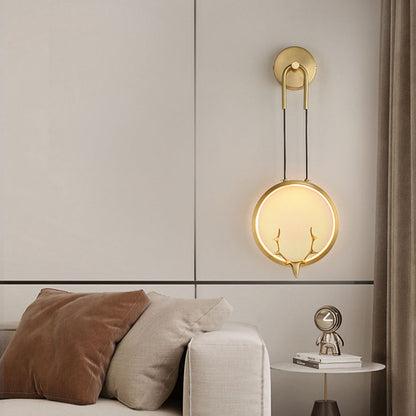 Deco Ring Wall Sconce Lamp with Brass & Silicone Frame LED