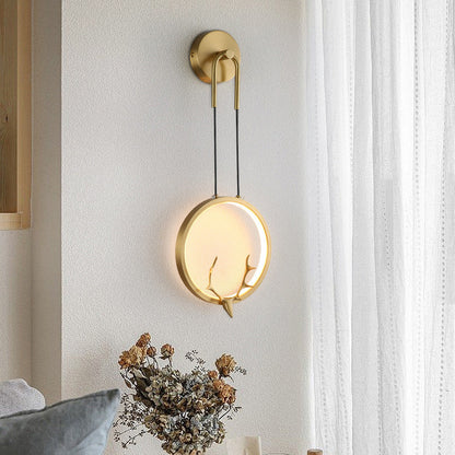 Deco Ring Wall Sconce Lamp with Brass & Silicone Frame LED