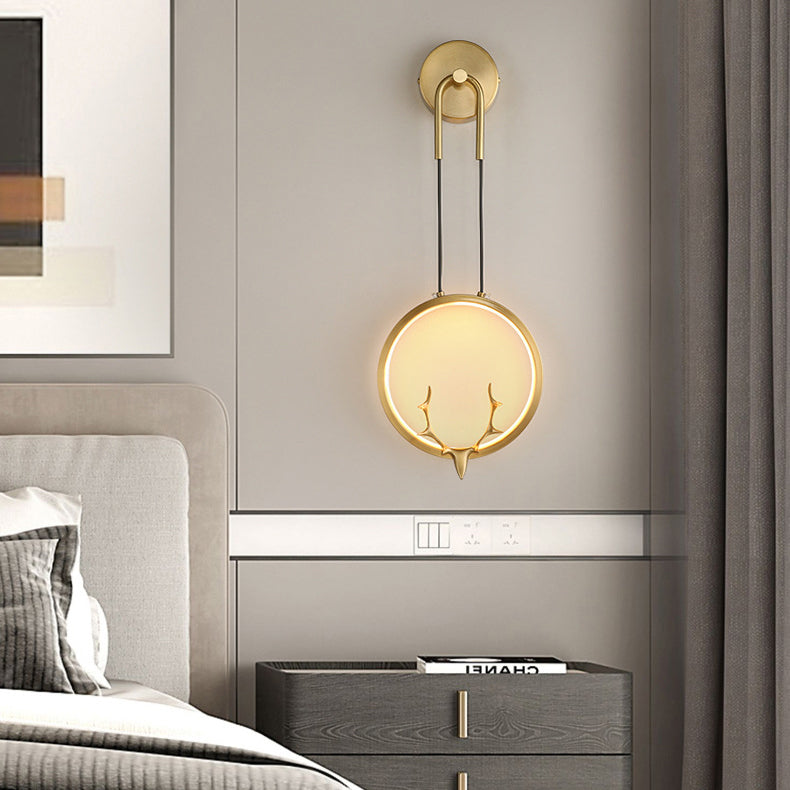 Deco Ring Wall Sconce Lamp with Brass & Silicone Frame LED