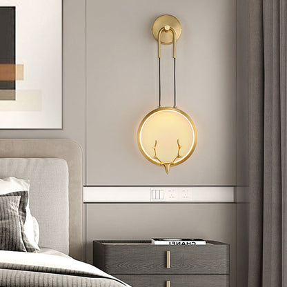 Deco Ring Wall Sconce Lamp with Brass & Silicone Frame LED