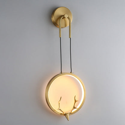 Deco Ring Wall Sconce Lamp with Brass & Silicone Frame LED