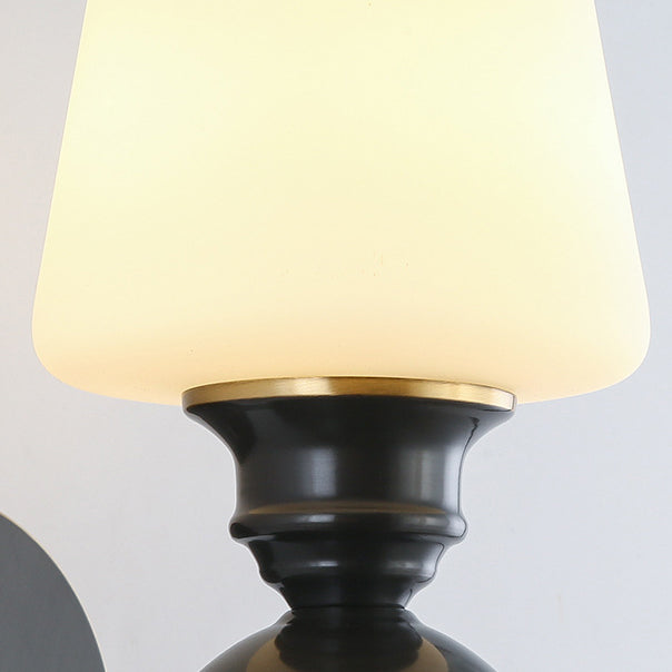 Wall Sconce – 1/2 Light Copper & Glass with Tapered Shade
