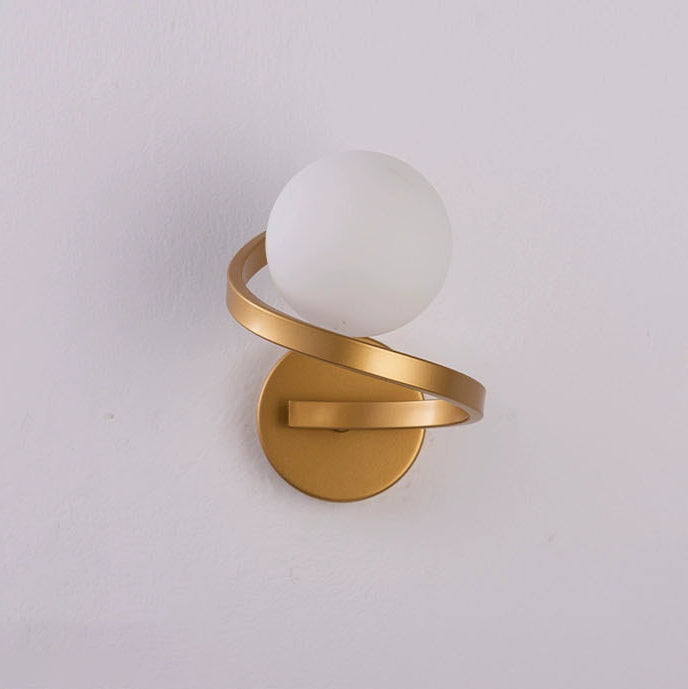 Simplicity Wall Sconce – 1-Light Iron & Glass Sphere Lamp