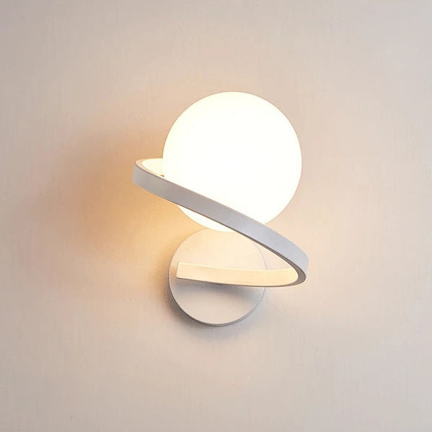 Simplicity Wall Sconce – 1-Light Iron & Glass Sphere Lamp