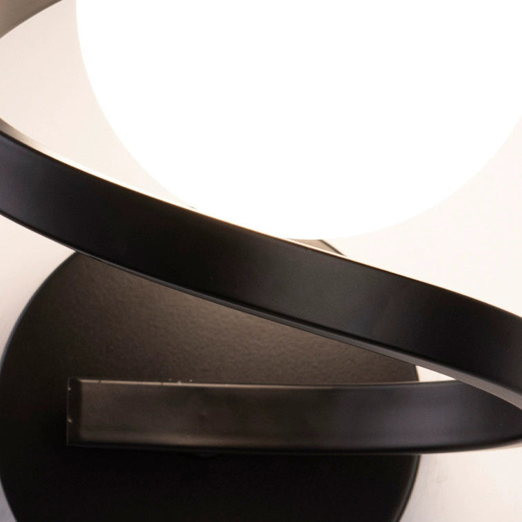 Simplicity Wall Sconce – 1-Light Iron & Glass Sphere Lamp