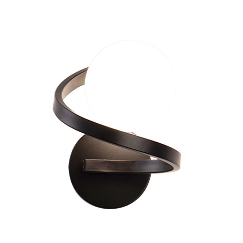 Simplicity Wall Sconce – 1-Light Iron & Glass Sphere Lamp