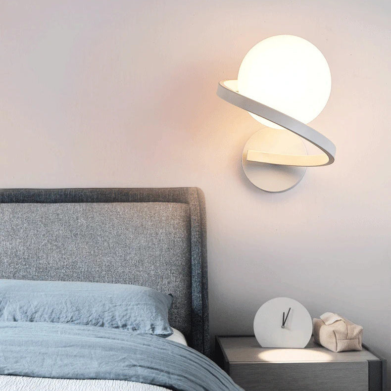 Simplicity Wall Sconce – 1-Light Iron & Glass Sphere Lamp