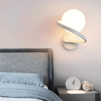 Simplicity Wall Sconce – 1-Light Iron & Glass Sphere Lamp