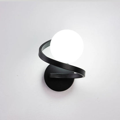 Simplicity Wall Sconce – 1-Light Iron & Glass Sphere Lamp