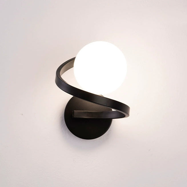 Simplicity Wall Sconce – 1-Light Iron & Glass Sphere Lamp