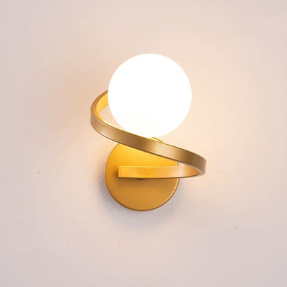 Simplicity Wall Sconce – 1-Light Iron & Glass Sphere Lamp