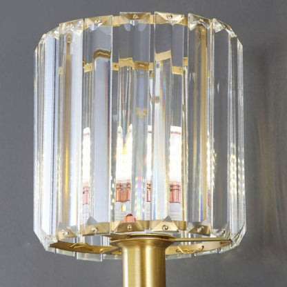 French Cylinder Wall Sconce – 1-Light Copper & Glass Lamp