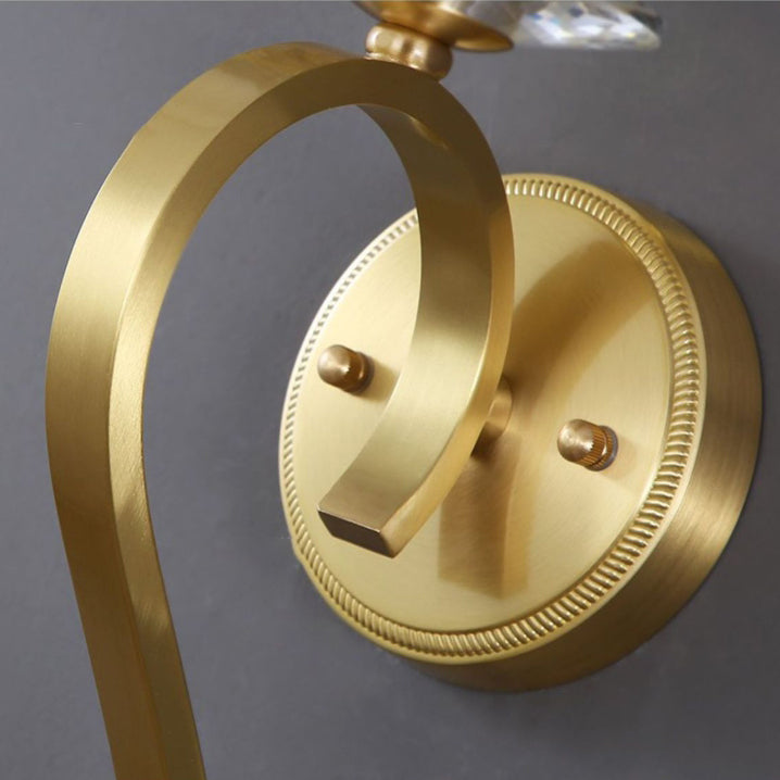 French Cylinder Wall Sconce – 1-Light Copper & Glass Lamp