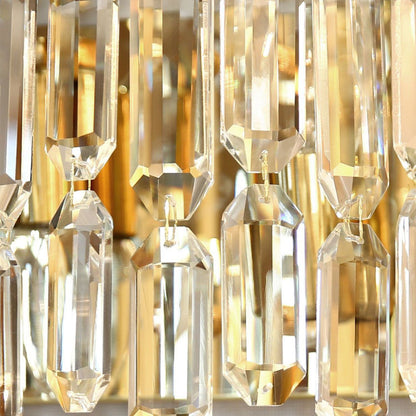 Wall Sconce – 2-Light Metal & Crystal Water Drop Lamp