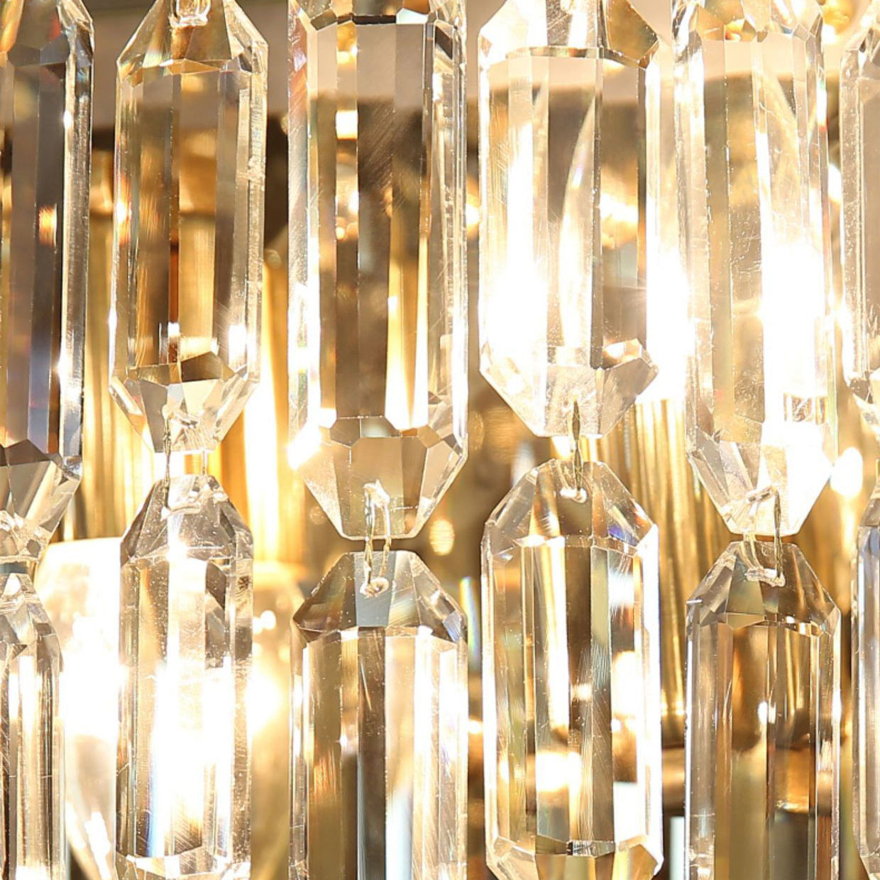 Wall Sconce – 2-Light Metal & Crystal Water Drop Lamp