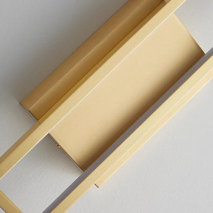 Modern Minimalist Wall Sconce – Rectangular Copper LED Lamp