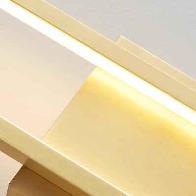Modern Minimalist Wall Sconce – Rectangular Copper LED Lamp