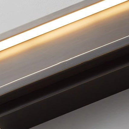 Modern Minimalist Wall Sconce – Rectangular Copper LED Lamp