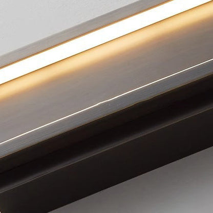 Modern Minimalist Wall Sconce – Rectangular Copper LED Lamp
