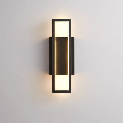 Modern Minimalist Wall Sconce – Rectangular Copper LED Lamp