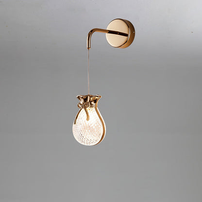 Creative Wall Sconce – 1-Light Iron & Acrylic Handbag Lamp