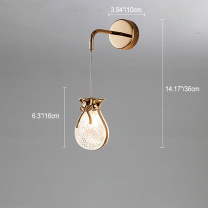 Creative Wall Sconce – 1-Light Iron & Acrylic Handbag Lamp