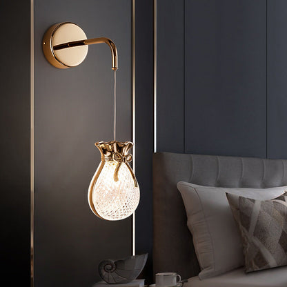 Creative Wall Sconce – 1-Light Iron & Acrylic Handbag Lamp