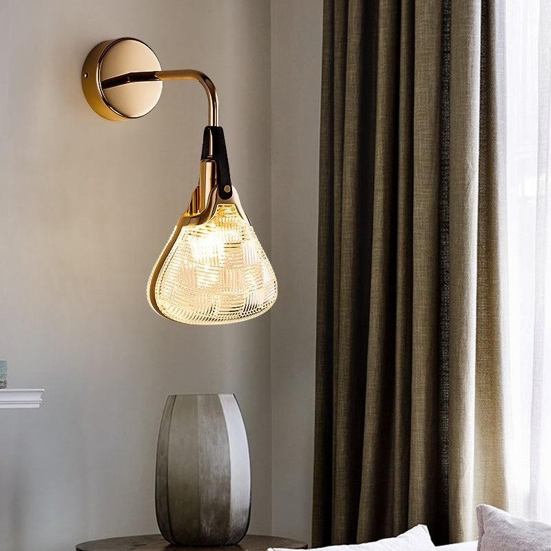 Creative Wall Sconce – 1-Light Iron & Acrylic Handbag Lamp