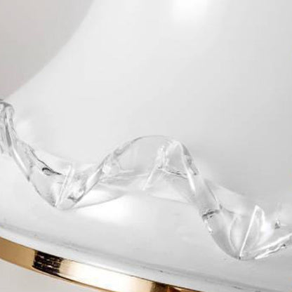Wall – 1/2-Light Iron & Glass Tapered Lamp with Crystal