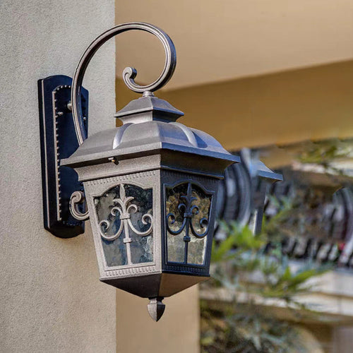Waterproof Aluminum Glass 1-Light Wall Sconce Lamp