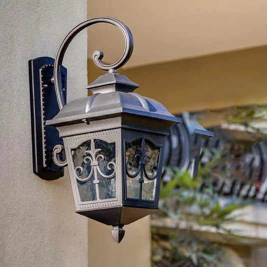 Waterproof Aluminum Glass 1-Light Wall Sconce Lamp