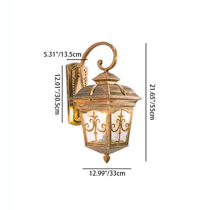 Waterproof Aluminum Glass 1-Light Wall Sconce Lamp