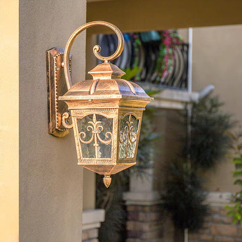 Waterproof Aluminum Glass 1-Light Wall Sconce Lamp