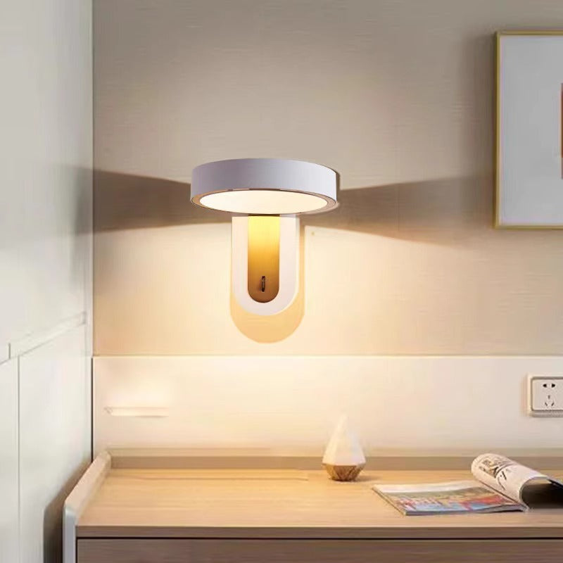 Modern Simplicity Round Iron Aluminum LED Wall Sconce Lamp