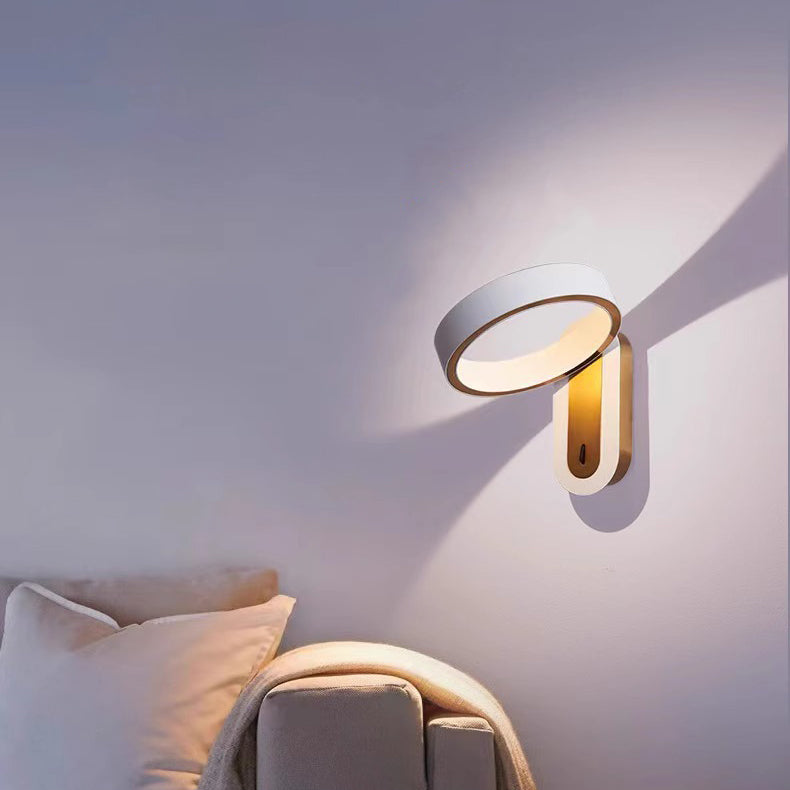 Modern Simplicity Round Iron Aluminum LED Wall Sconce Lamp
