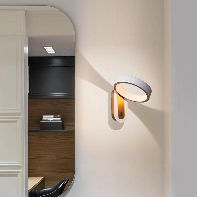 Modern Simplicity Round Iron Aluminum LED Wall Sconce Lamp