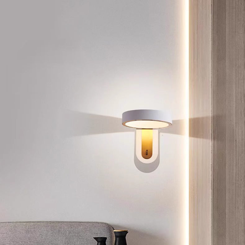 Modern Simplicity Round Iron Aluminum LED Wall Sconce Lamp