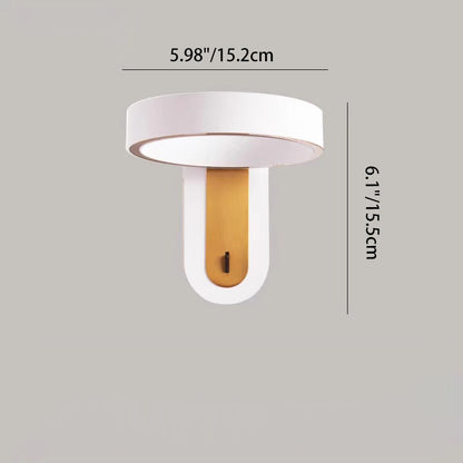 Modern Simplicity Round Iron Aluminum LED Wall Sconce Lamp