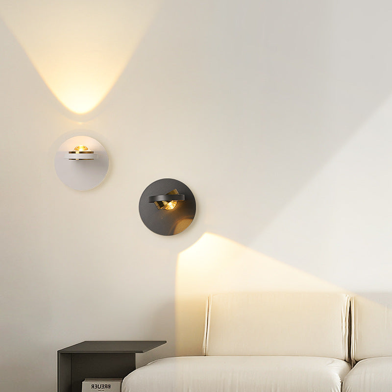 Modern Simplicity Round Iron Aluminum LED Wall Sconce Lamp