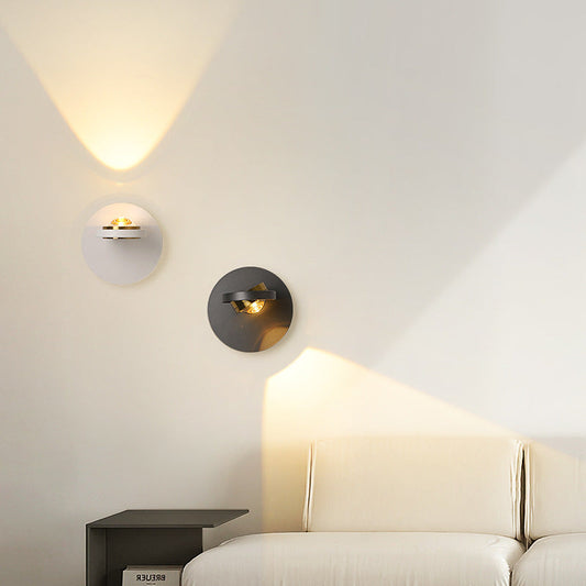 Modern Simplicity Round Iron Aluminum LED Wall Sconce Lamp