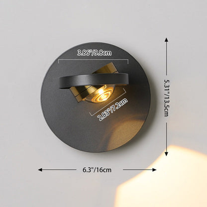 Modern Simplicity Round Iron Aluminum LED Wall Sconce Lamp