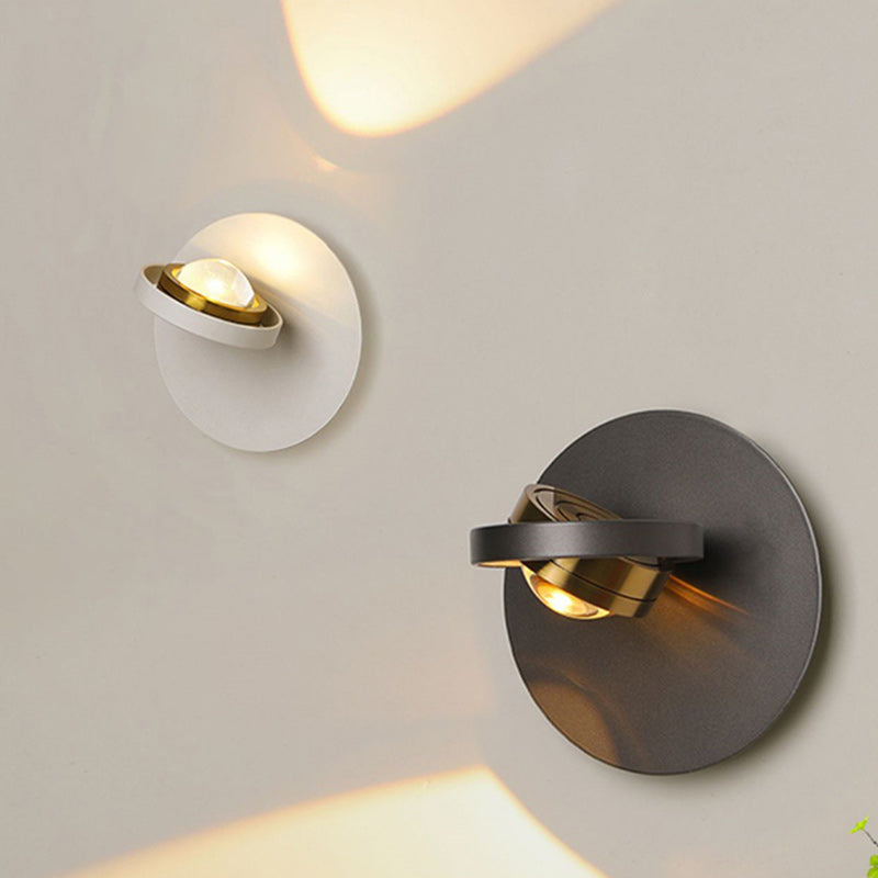 Modern Simplicity Round Iron Aluminum LED Wall Sconce Lamp
