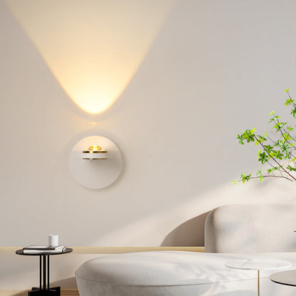 Modern Simplicity Round Iron Aluminum LED Wall Sconce Lamp